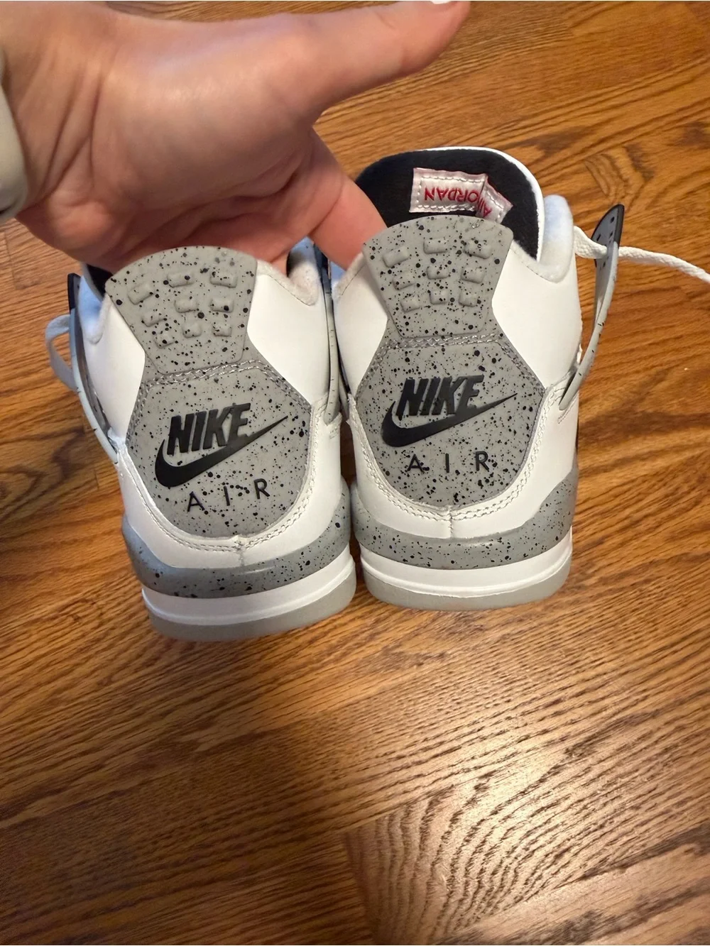 Jordan 4 Retro White Cement - White/Black/Red Retro Basketball Sneakers